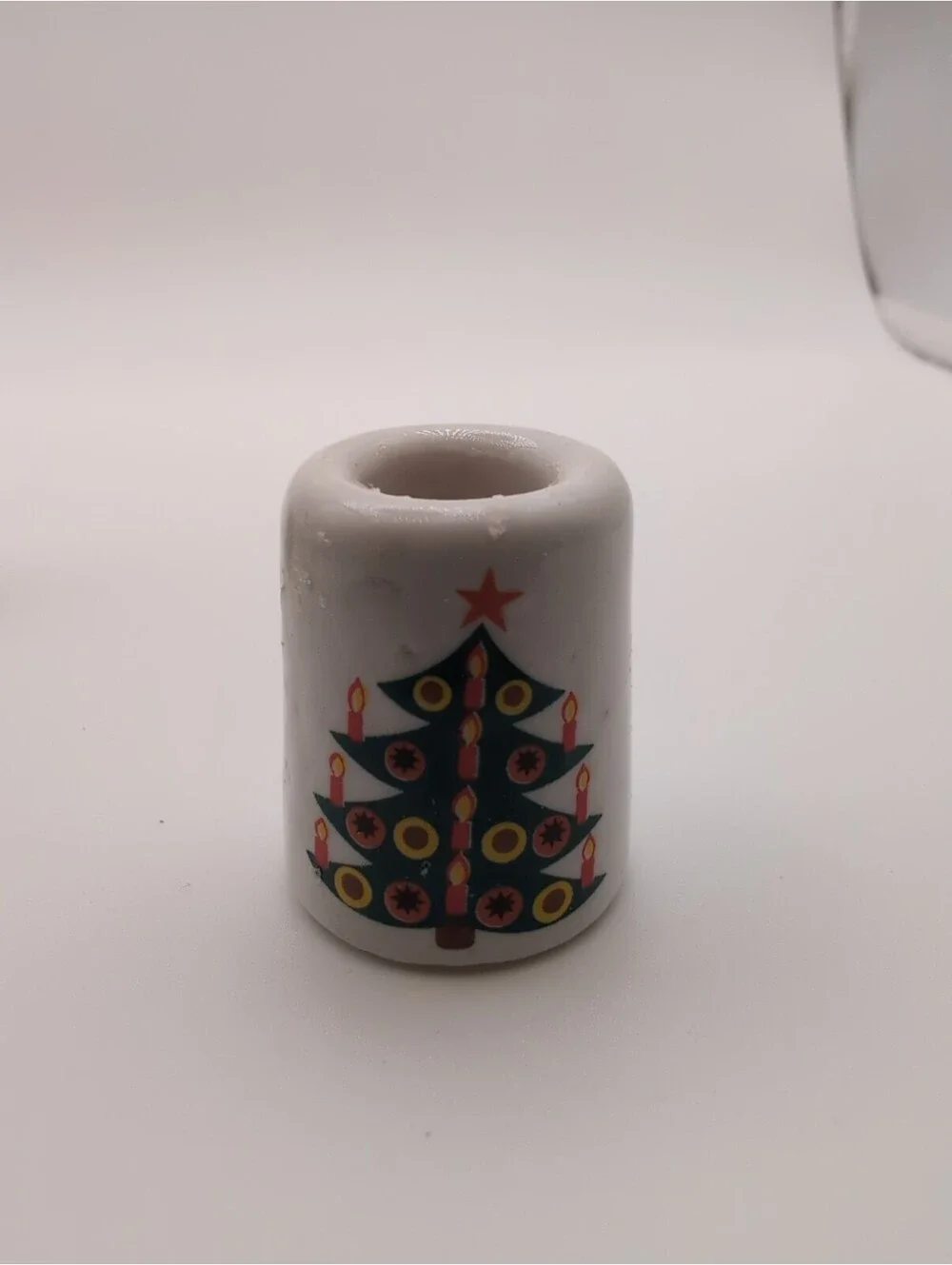 Vintage Christmas Miniature Porcelain Candle Holders Set Of 11 w/Original Box